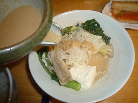 Nabe_goma miso with shirataki