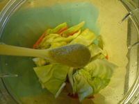 Cabbage Tsukemono-add kombu powder