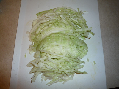Gyoza-chop cabbage