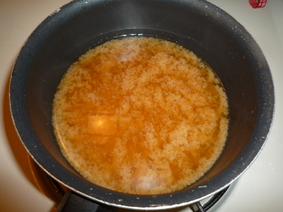Somen Tsukimi-miso soup 
