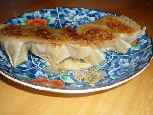 Gyoza-served