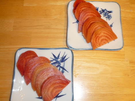 Pink beets with tofu sauce-no sauce