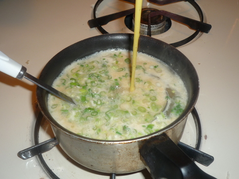 Green onion_Egg_Miso Soup_Add egg