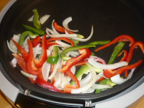 Yakiniku_cook the bell peppers