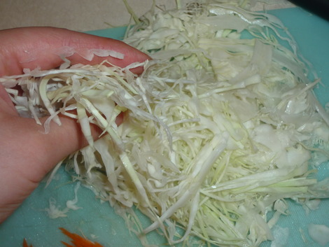 Cabbage Salad_Cabbage cut thin