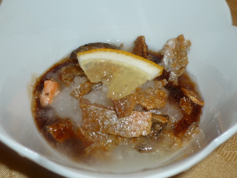 Daikon ororshi_Lemon_Salmon_soy sauce