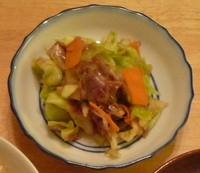 Cabbage Tsukemono-served