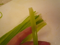 Celery-cut in half and chop