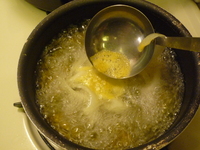 Kabocha and onion miso soup-Akunuki