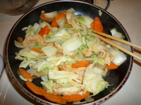 Hakusai-stir fry and simmer