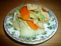 Hakusai veggies-served