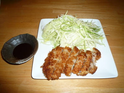 Chicken katsu-served