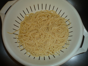 Wafu Pasta1-drain pasta