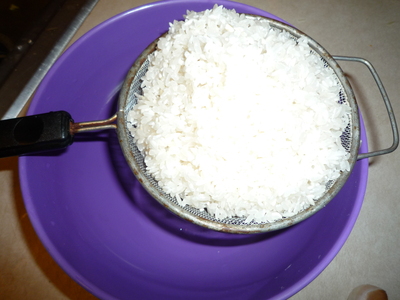 Stove top Rice-drain rice
