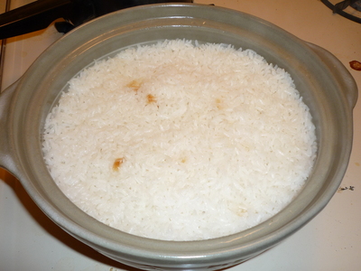 Stove top rice-done