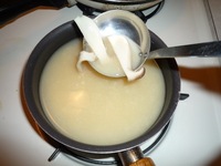 Eringi Miso soup-in the pot