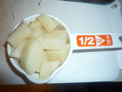 Miso soup potato daikon-potato