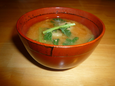 Miso soup potato daikon-served