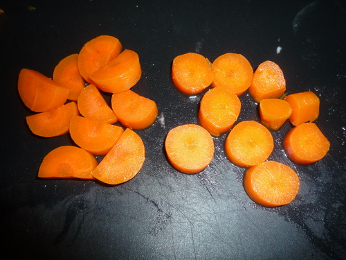 Potato salad-cut carrots 