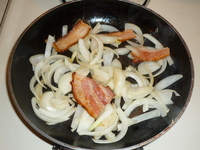 Yakisoba-bacon and onions